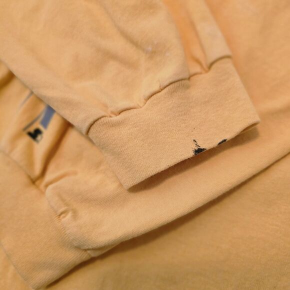 Vintage Starter Y2K Spellout Yellow Long Sleeve Shirt Mens Large Cyberpunk FLAW - Picture 8 of 13